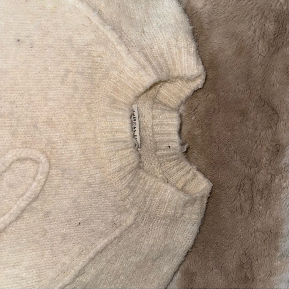 American eagle Cream Sweater with Bow Detail - Picture 7 of 8